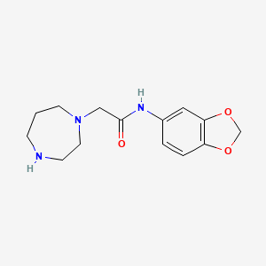 molecular formula C14H19N3O3 B11846534 N-(Benzo[d][1,3]dioxol-5-yl)-2-(1,4-diazepan-1-yl)acetamide 