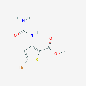 molecular formula C7H7BrN2O3S B11846545 Methyl 5-bromo-3-ureidothiophene-2-carboxylate 