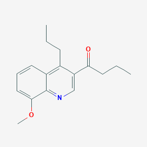 molecular formula C17H21NO2 B11846590 1-(8-Methoxy-4-propylquinolin-3-yl)butan-1-one CAS No. 189568-62-5