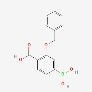 molecular formula C14H13BO5 B11846630 2-(Benzyloxy)-4-boronobenzoic acid 