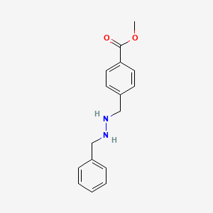 molecular formula C16H18N2O2 B11846664 Methyl 4-((2-benzylhydrazinyl)methyl)benzoate CAS No. 1392879-15-0