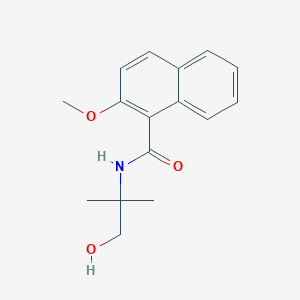 molecular formula C16H19NO3 B11846677 N-(1-Hydroxy-2-methylpropan-2-yl)-2-methoxy-1-naphthamide CAS No. 94321-75-2