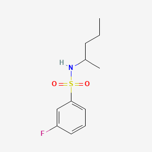 3-fluoro-N-(1-methylbutyl)benzenesulfonamide