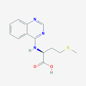 molecular formula C13H15N3O2S B11846694 L-Methionine, N-4-quinazolinyl- CAS No. 55040-15-8