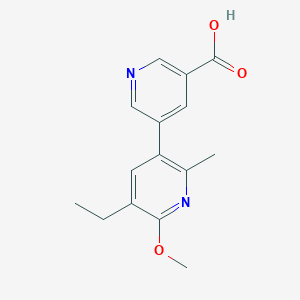 molecular formula C15H16N2O3 B11846755 5'-Ethyl-6'-methoxy-2'-methyl-[3,3'-bipyridine]-5-carboxylic acid 