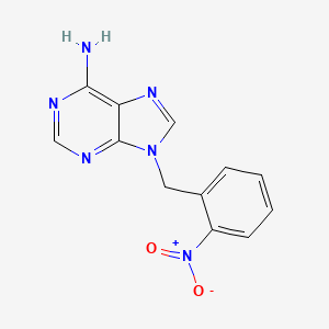 molecular formula C12H10N6O2 B11846761 9-(2-nitrobenzyl)-9H-purin-6-amine CAS No. 10549-96-9