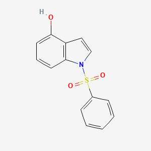 molecular formula C14H11NO3S B11846767 1-(Benzenesulfonyl)-1H-indol-4-ol CAS No. 95969-13-4