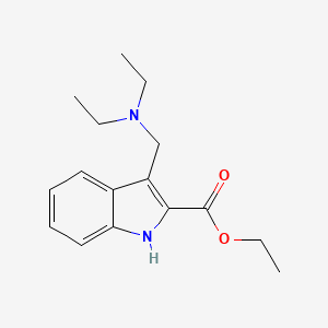 molecular formula C16H22N2O2 B11846784 Ethyl 3-[(diethylamino)methyl]-1h-indole-2-carboxylate CAS No. 91486-86-1
