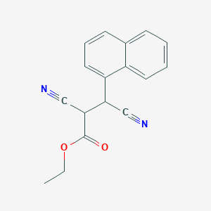 molecular formula C17H14N2O2 B11846844 Ethyl 2,3-dicyano-3-naphthalen-1-ylpropanoate CAS No. 62875-53-0