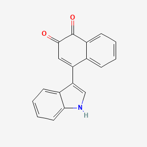 molecular formula C18H11NO2 B11846866 4-(1H-Indol-3-yl)naphthalene-1,2-dione CAS No. 150810-71-2