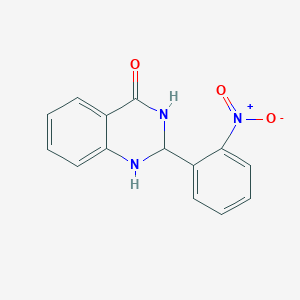 molecular formula C14H11N3O3 B11846873 2-(2-Nitrophenyl)-2,3-dihydroquinazolin-4(1H)-one CAS No. 16313-85-2