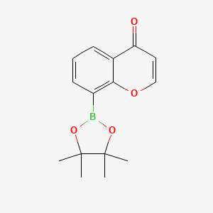molecular formula C15H17BO4 B11846875 8-(tetramethyl-1,3,2-dioxaborolan-2-yl)-4H-chromen-4-one 