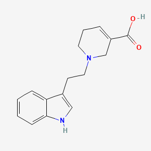 molecular formula C16H18N2O2 B11846896 1-(2-(1H-Indol-3-yl)ethyl)-1,2,5,6-tetrahydropyridine-3-carboxylic acid CAS No. 104616-55-9
