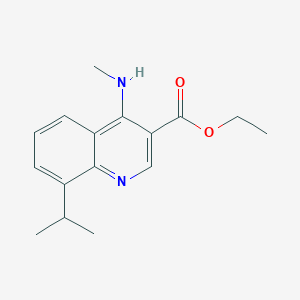 molecular formula C16H20N2O2 B11846904 Ethyl 8-isopropyl-4-(methylamino)quinoline-3-carboxylate 