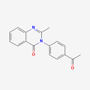 molecular formula C17H14N2O2 B11846923 4(3H)-Quinazolinone, 3-(4-acetylphenyl)-2-methyl- CAS No. 14133-25-6