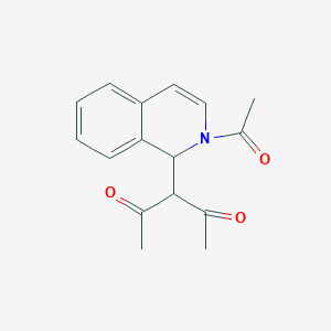 molecular formula C16H17NO3 B11846949 3-(2-Acetyl-1,2-dihydroisoquinolin-1-yl)pentane-2,4-dione CAS No. 94129-35-8