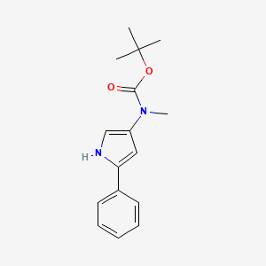 molecular formula C16H20N2O2 B11846975 tert-Butyl methyl(5-phenyl-1H-pyrrol-3-yl)carbamate 