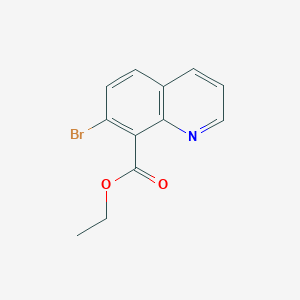 molecular formula C12H10BrNO2 B11846979 Ethyl 7-bromoquinoline-8-carboxylate 