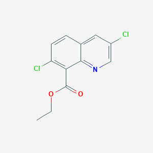 molecular formula C12H9Cl2NO2 B11847051 Ethyl 3,7-dichloroquinoline-8-carboxylate CAS No. 84087-34-3