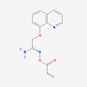 molecular formula C14H13N3O3 B11847071 N'-(Acryloyloxy)[(quinolin-8-yl)oxy]ethanimidamide CAS No. 88758-39-8