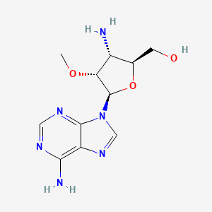 molecular formula C11H16N6O3 B11847095 Adenosine, 3'-amino-3'-deoxy-2'-O-methyl- CAS No. 444020-62-6