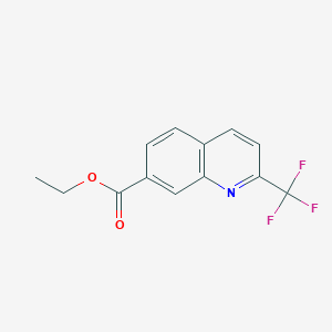 molecular formula C13H10F3NO2 B11847153 Ethyl 2-(trifluoromethyl)quinoline-7-carboxylate CAS No. 952182-55-7