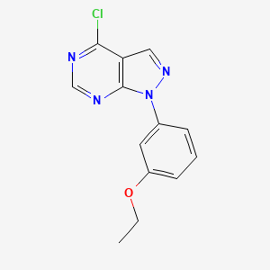 molecular formula C13H11ClN4O B11847174 4-Chloro-1-(3-ethoxyphenyl)-1h-pyrazolo[3,4-d]pyrimidine CAS No. 650628-46-9