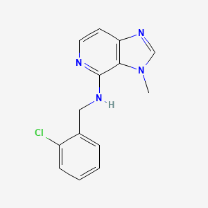 molecular formula C14H13ClN4 B11847185 N-[(2-Chlorophenyl)methyl]-3-methyl-3H-imidazo[4,5-c]pyridin-4-amine CAS No. 87035-18-5
