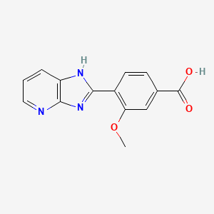 molecular formula C14H11N3O3 B11847189 4-(1H-Imidazo[4,5-b]pyridin-2-yl)-3-methoxybenzoic acid CAS No. 89454-62-6