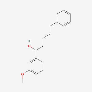 molecular formula C18H22O2 B11847216 1-(3-Methoxyphenyl)-5-phenylpentan-1-ol 
