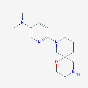 molecular formula C15H24N4O B11847236 N,N-Dimethyl-6-(1-oxa-4,8-diazaspiro[5.5]undecan-8-yl)pyridin-3-amine 