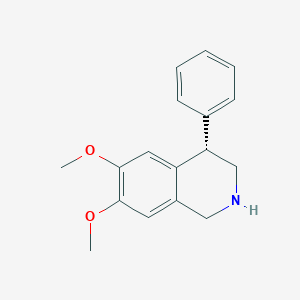 molecular formula C17H19NO2 B11847245 (S)-6,7-Dimethoxy-4-phenyl-1,2,3,4-tetrahydroisoquinoline 