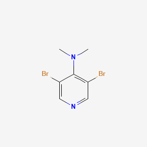 molecular formula C7H8Br2N2 B11847248 3,5-Dibromo-N,N-dimethylpyridin-4-amine 