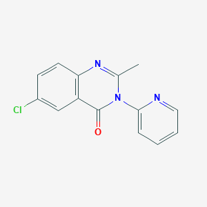 molecular formula C14H10ClN3O B11847304 6-Chloro-2-methyl-3-(pyridin-2-yl)quinazolin-4(3H)-one CAS No. 80982-88-3