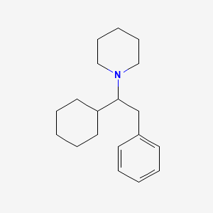 molecular formula C19H29N B11847332 1-(1-Cyclohexyl-2-phenylethyl)piperidine 