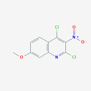molecular formula C10H6Cl2N2O3 B11847370 2,4-Dichloro-7-methoxy-3-nitroquinoline 