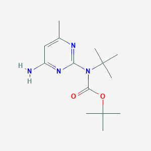 molecular formula C14H24N4O2 B11847384 tert-Butyl (4-amino-6-methylpyrimidin-2-yl)(tert-butyl)carbamate 