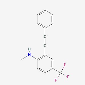molecular formula C16H12F3N B11847391 N-methyl-2-(phenylethynyl)-4-(trifluoromethyl)aniline 