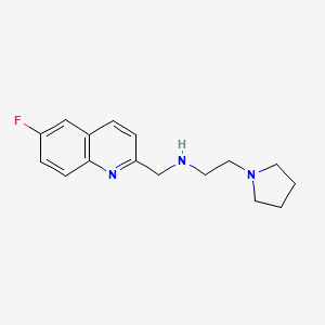 molecular formula C16H20FN3 B11847413 N-((6-Fluoroquinolin-2-yl)methyl)-2-(pyrrolidin-1-yl)ethanamine 