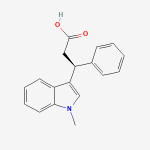 molecular formula C18H17NO2 B11847468 (S)-3-(1-Methyl-1H-indol-3-yl)-3-phenylpropanoic acid CAS No. 406920-62-5