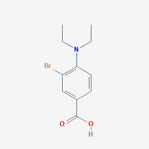 molecular formula C11H14BrNO2 B11847473 3-Bromo-4-(diethylamino)benzoic acid CAS No. 1131594-08-5