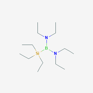 molecular formula C14H35BN2Si B11847483 N,N,N',N'-Tetraethyl-1-(triethylsilyl)boranediamine CAS No. 166329-95-9