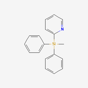 molecular formula C18H17NSi B11847497 2-(Methyldiphenylsilyl)pyridine 