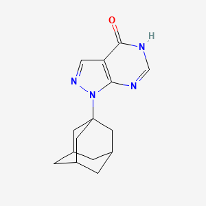 molecular formula C15H18N4O B11847505 1-(1-Adamantyl)-2H-pyrazolo(3,4-d)pyrimidin-4-one CAS No. 114562-87-7