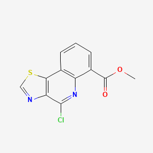 molecular formula C12H7ClN2O2S B11847540 Methyl 4-chlorothiazolo[4,5-C]quinoline-6-carboxylate 