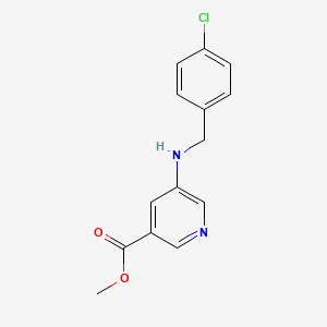 molecular formula C14H13ClN2O2 B11847557 Methyl 5-((4-chlorobenzyl)amino)nicotinate 