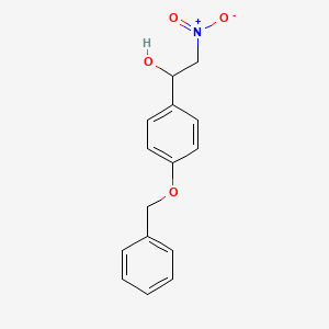 molecular formula C15H15NO4 B11847590 1-(4-(Benzyloxy)phenyl)-2-nitroethanol 