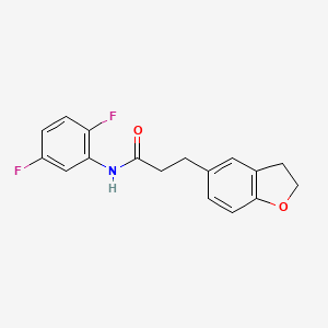 molecular formula C17H15F2NO2 B1184765 N-(2,5-difluorophenyl)-3-(2,3-dihydro-1-benzofuran-5-yl)propanamide 