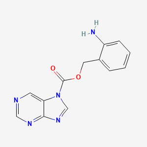 molecular formula C13H11N5O2 B11847664 2-Aminobenzyl 7H-purine-7-carboxylate 