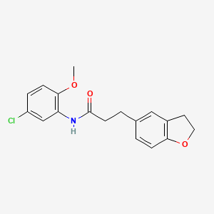 N-(5-chloro-2-methoxyphenyl)-3-(2,3-dihydro-1-benzofuran-5-yl)propanamide